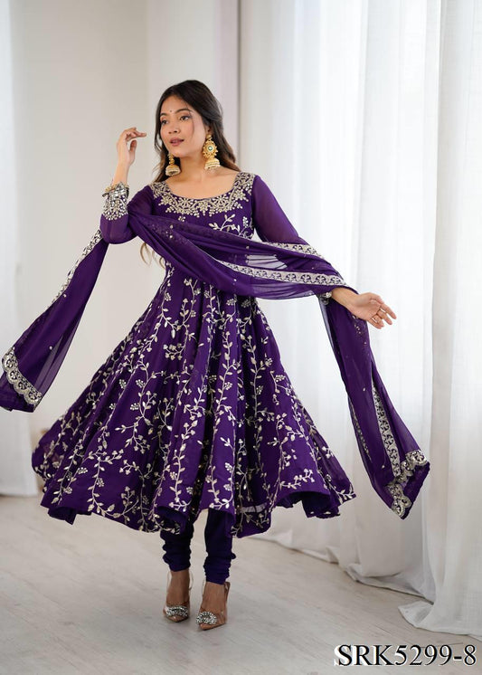 Shariska Anarkali Violet
