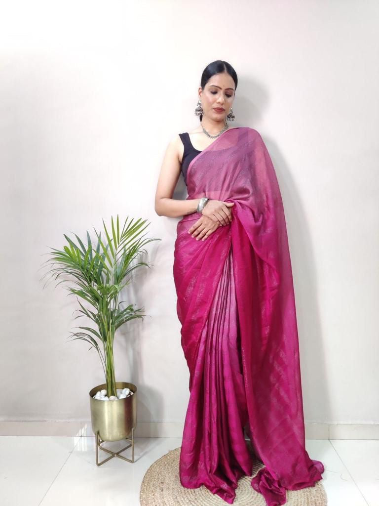 Ready To Wear Saree Pink