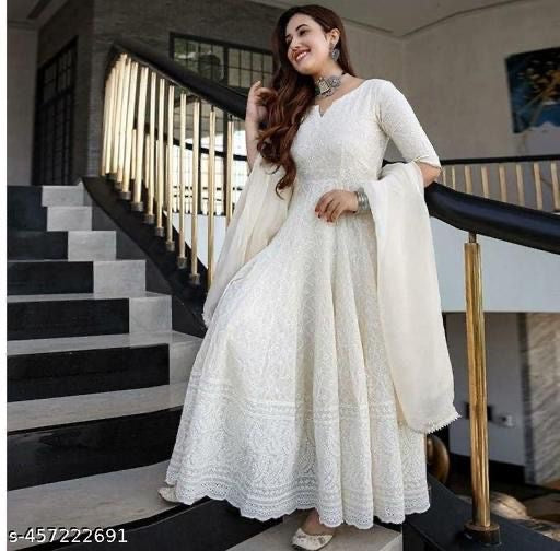 Anisha Anarkali White