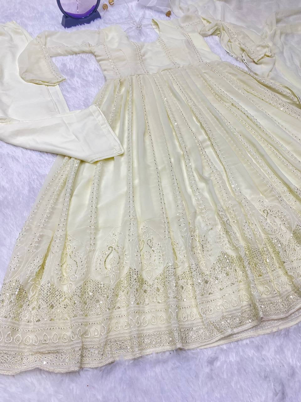 Light Yellow Anarkali