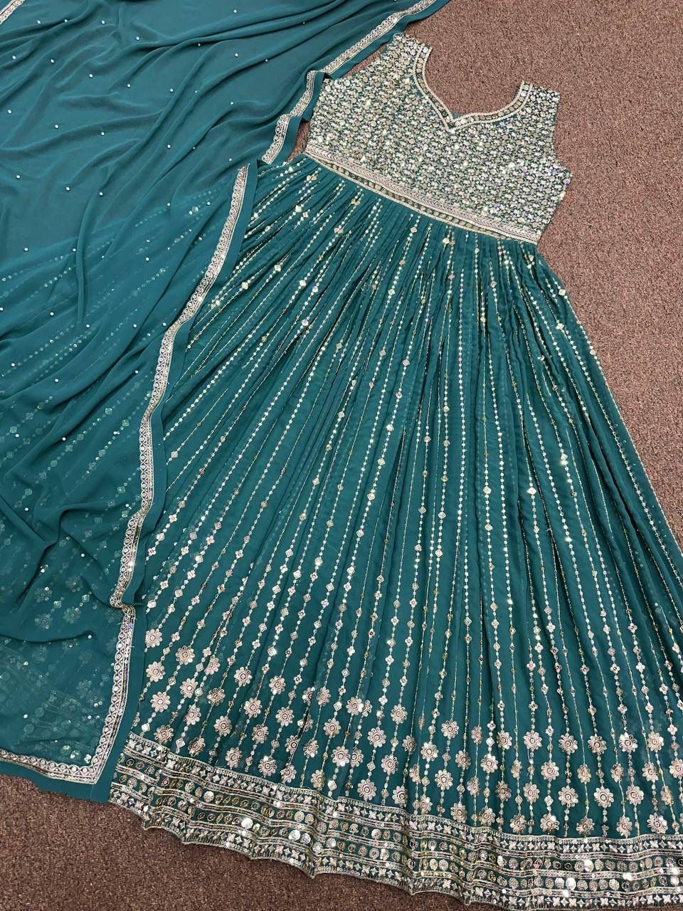 Blue Anarkali