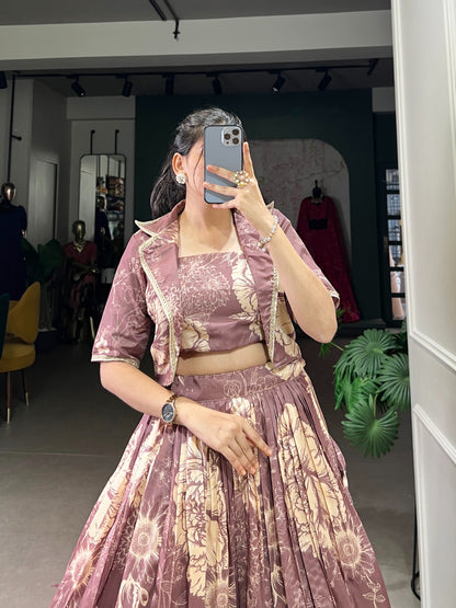 Inaya Fully Stitched Lehenga Rose