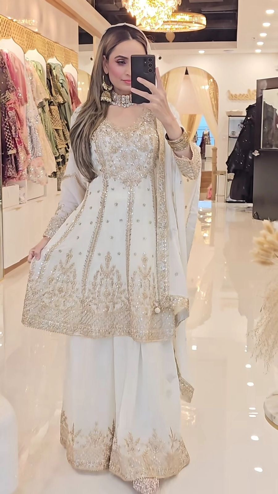 Radha Sharara/Gharara White