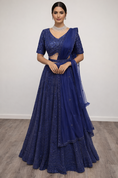 Navya Fully Stitched Blue