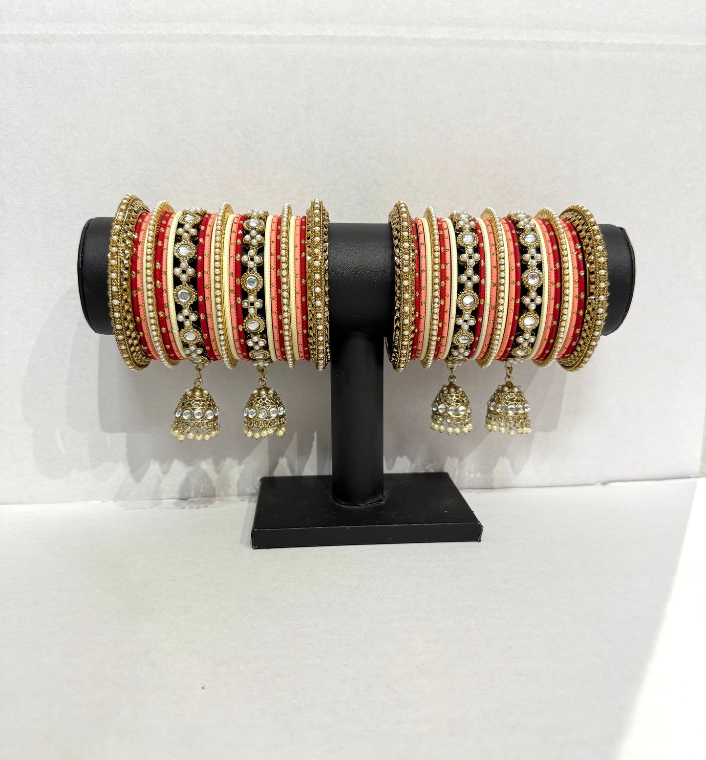 Customised Red Bangles Two Hands