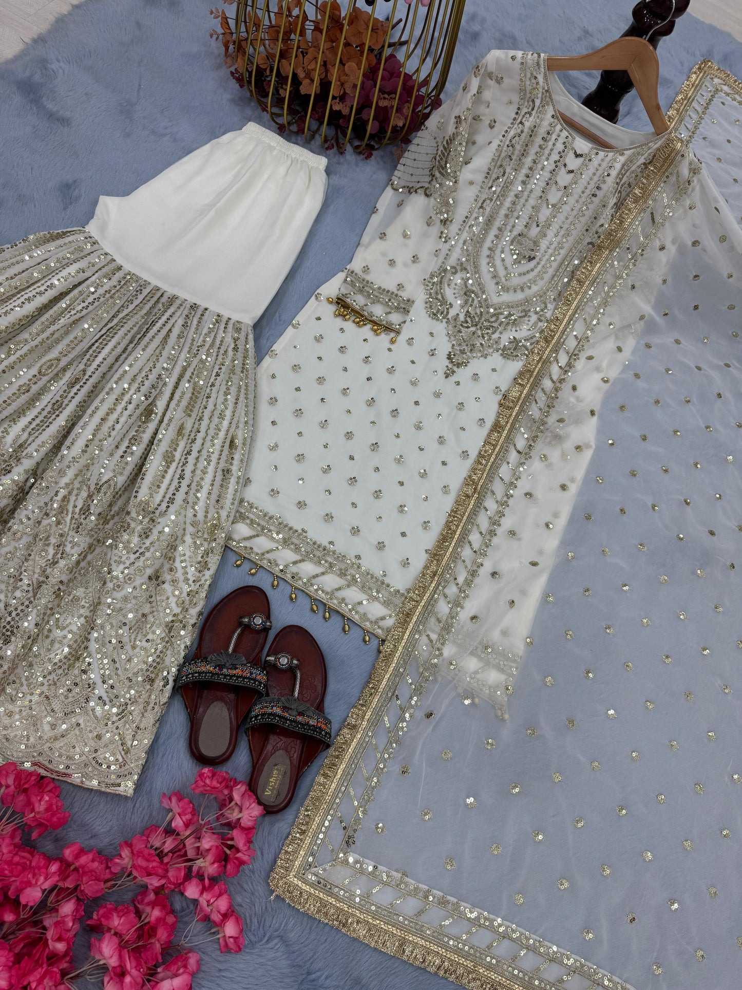 Nazreen Sharara/Gharara White