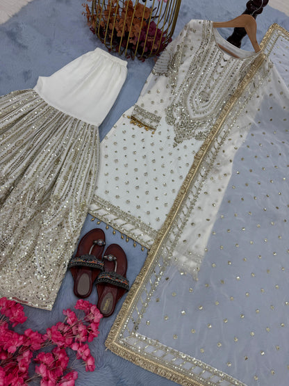 Nazreen Sharara/Gharara White