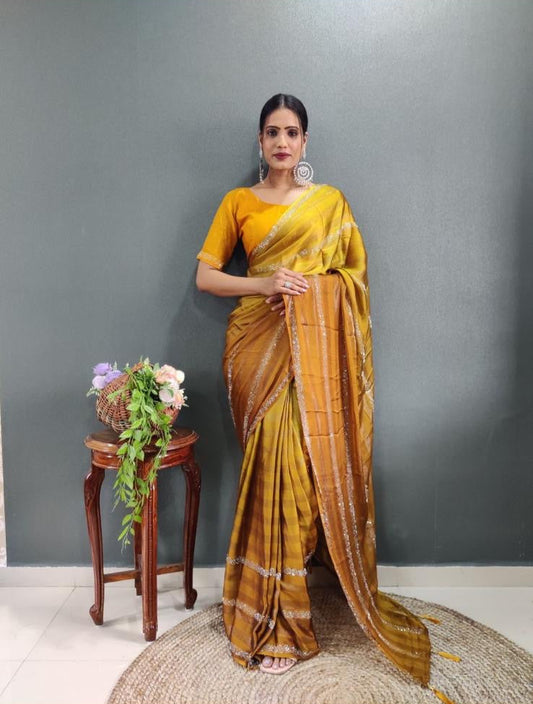 One Minute Saree Yellow/Orange