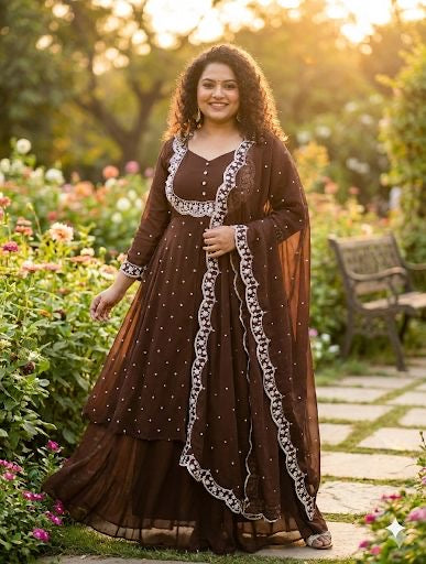 Vina Anarkali Brown