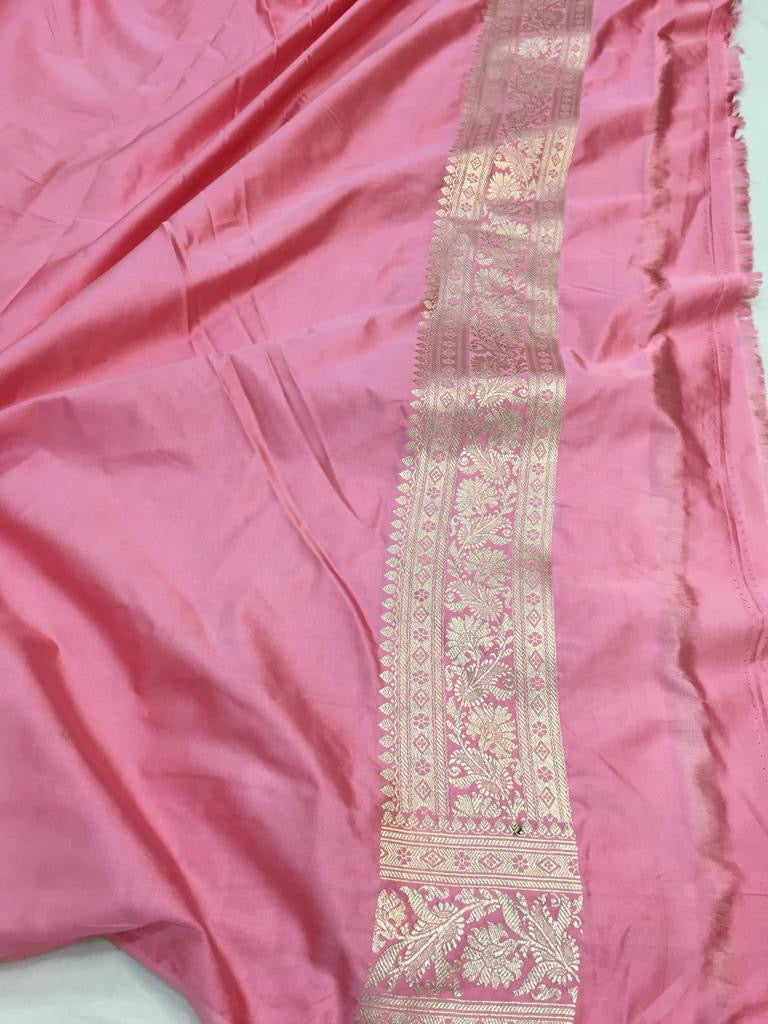 Banarasi Semi Silk Saree Rose