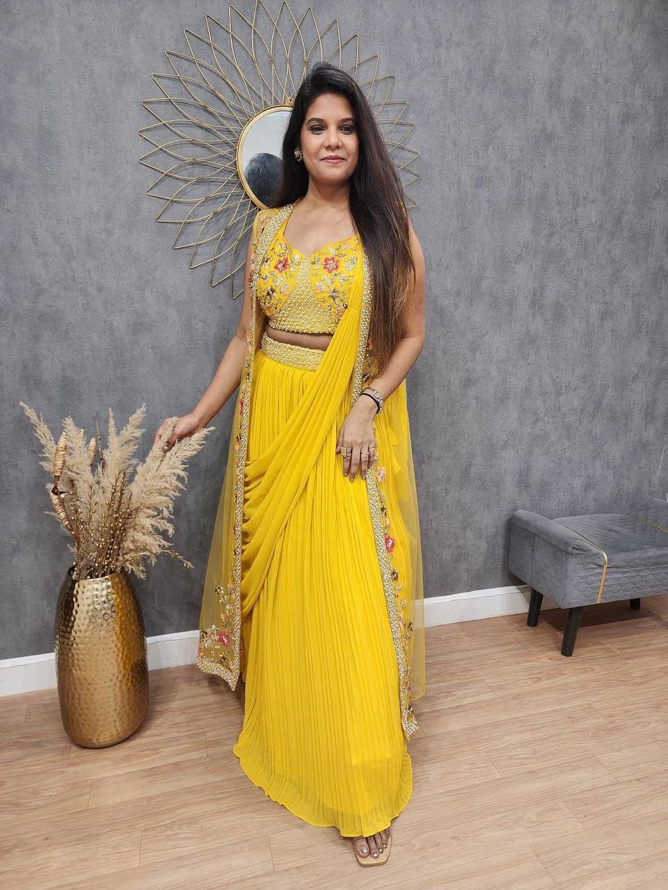 Mayla Fully Stitched Lehenga Yellow