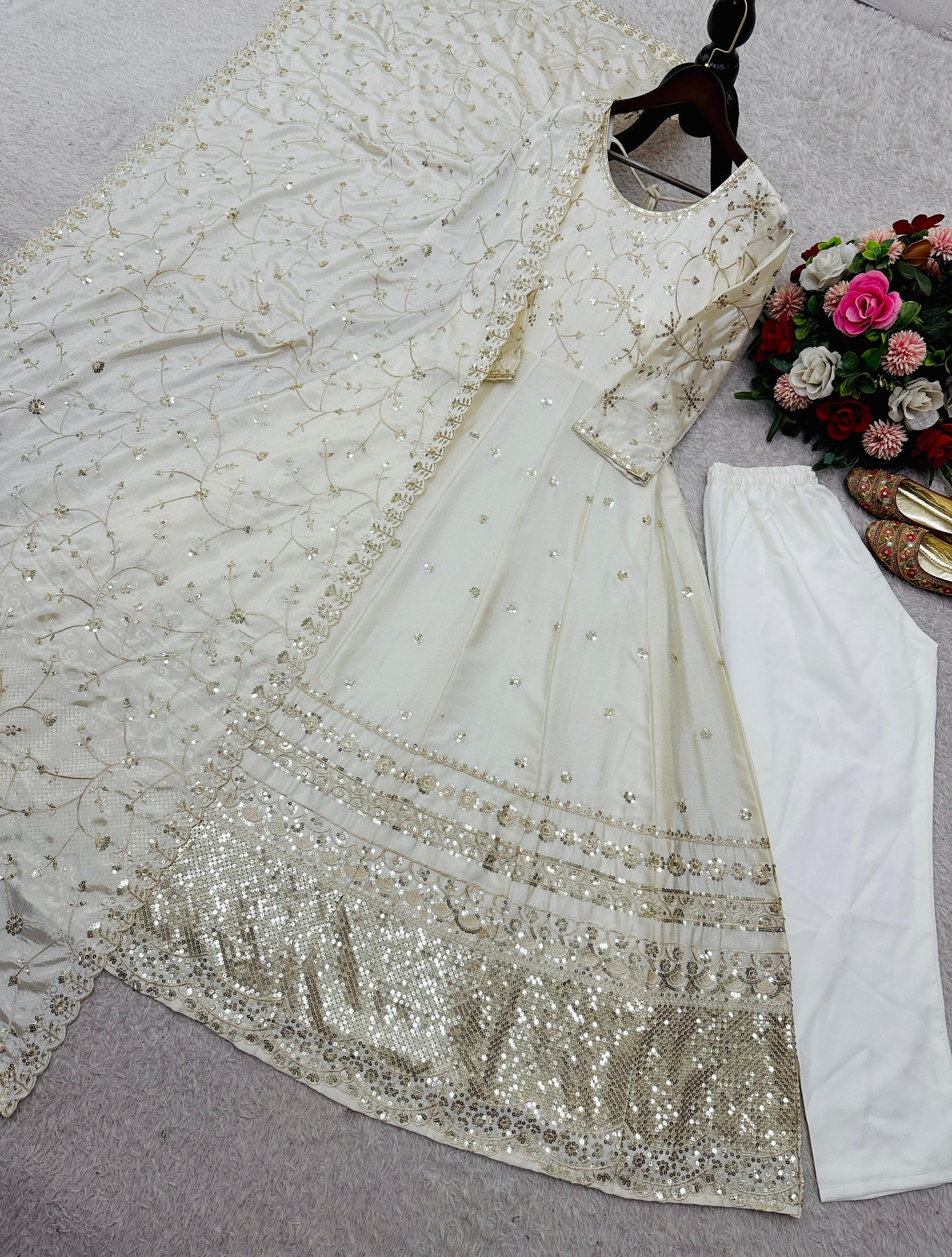 Sheline Anarkali Cream