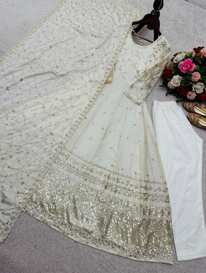 Sheline Anarkali Cream