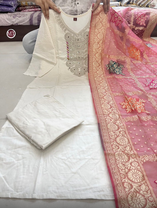 Chandni Salwar White