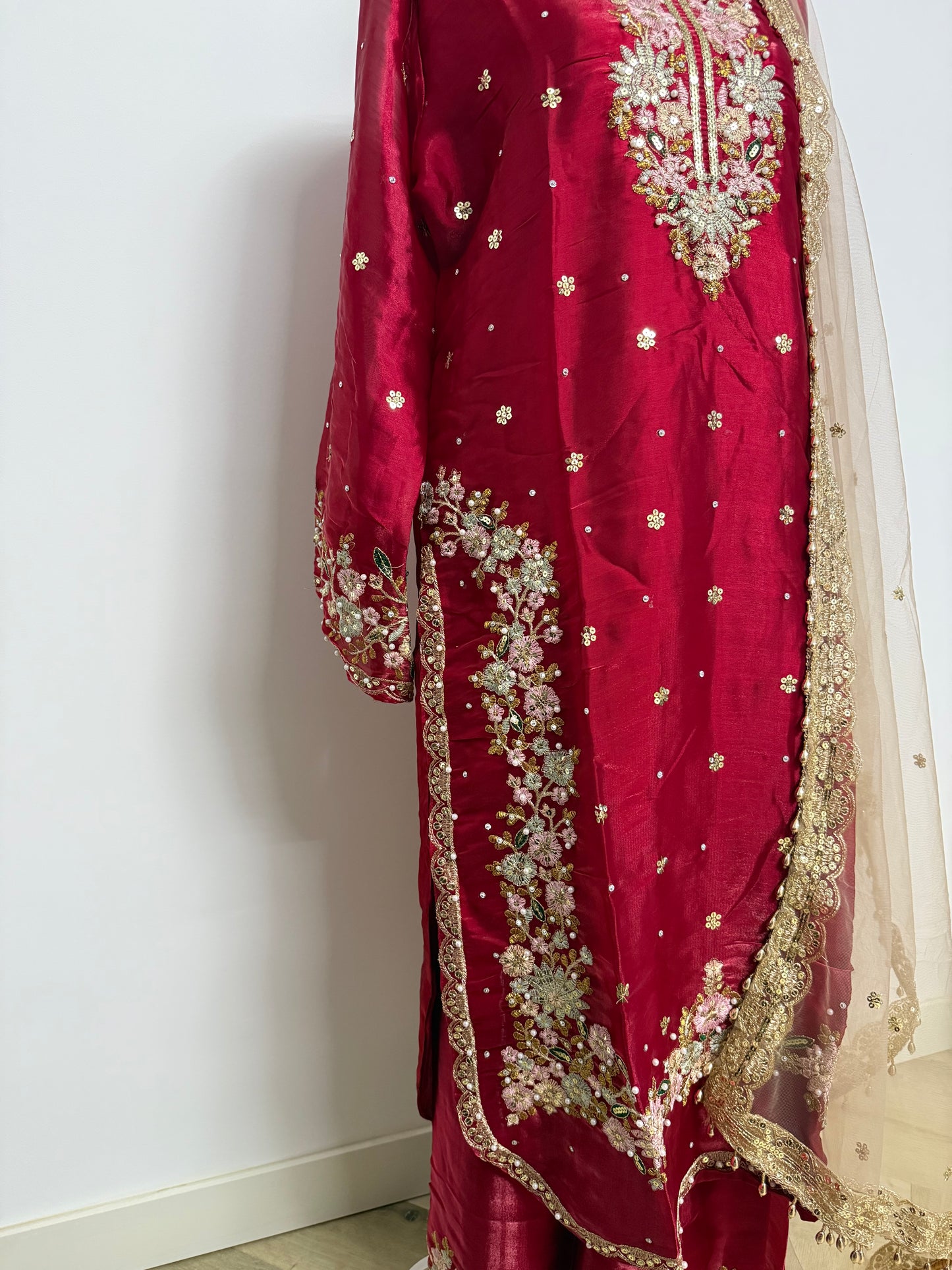 Jashn Sharara Red