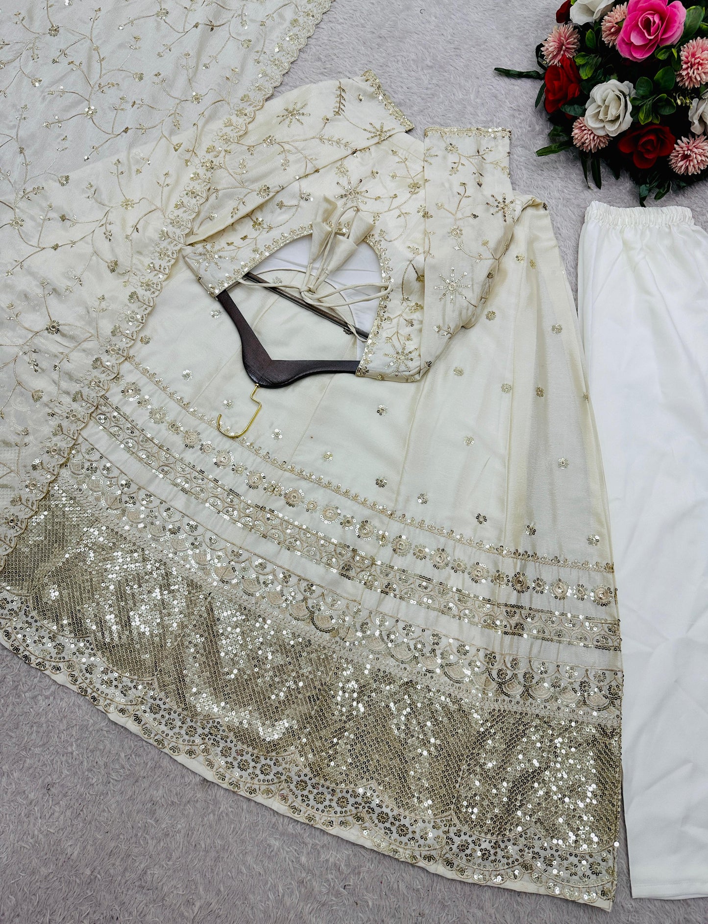 Sheline Anarkali Cream