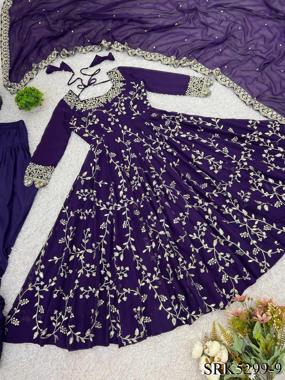 Shariska Anarkali Violet
