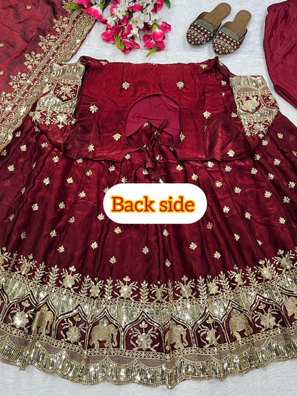 Yara Anarkali Maroon