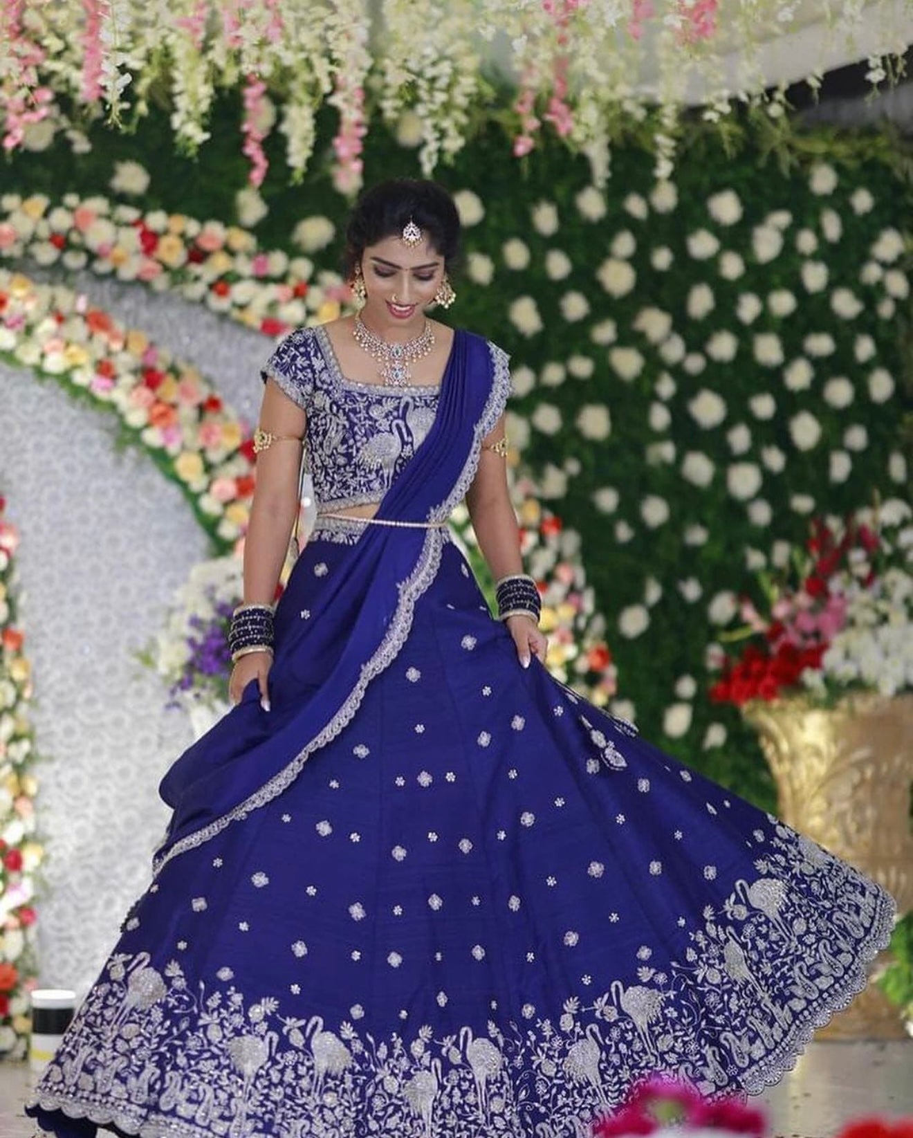 Suvarna Fully Stitched Lehenga Blue