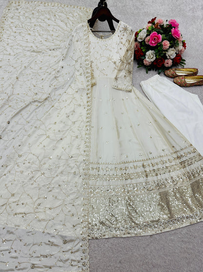 Sheline Anarkali Cream