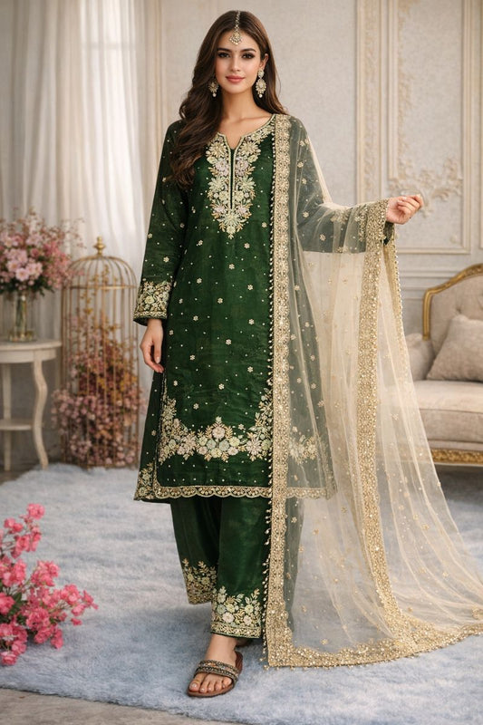 Jashn Sharara Darkgreen