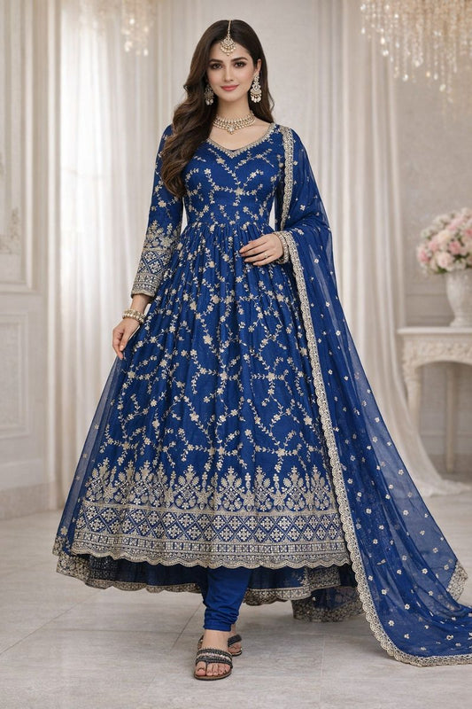 Lina Anarkali Blue