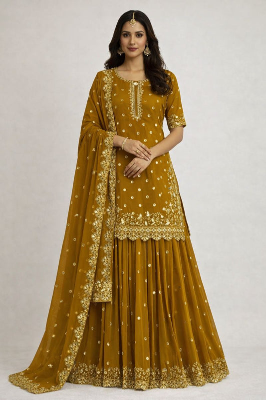 Husna Sharara Yellow