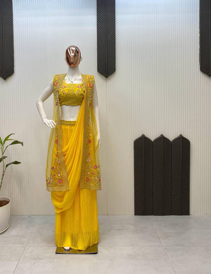 Mayla Fully Stitched Lehenga Yellow