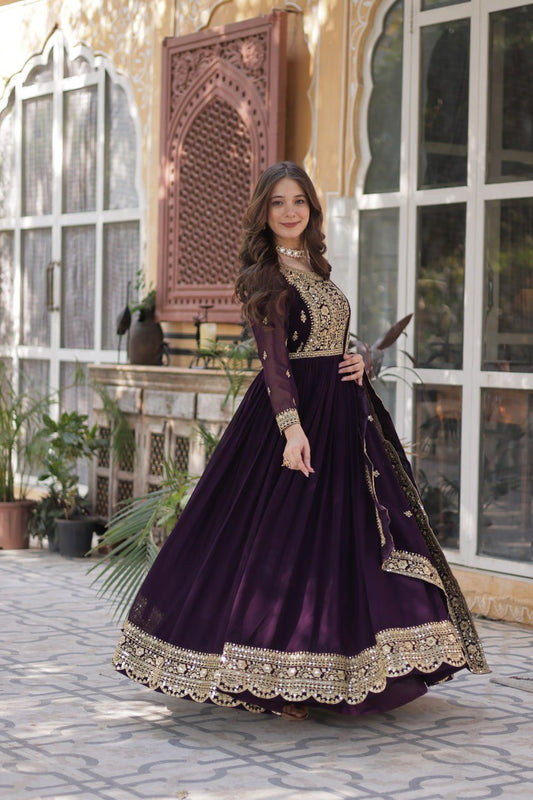 Rosita Anarkali Purple