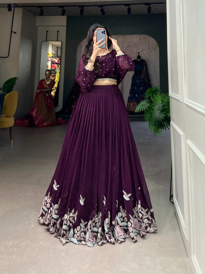 Anju Fully Stitched Lehenga Purple