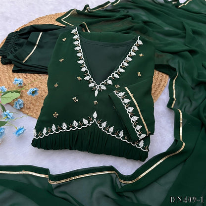 Ziya Anarkali Green