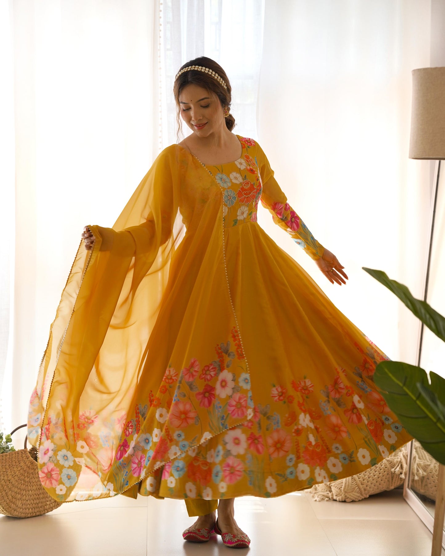 Yellow Anarkali