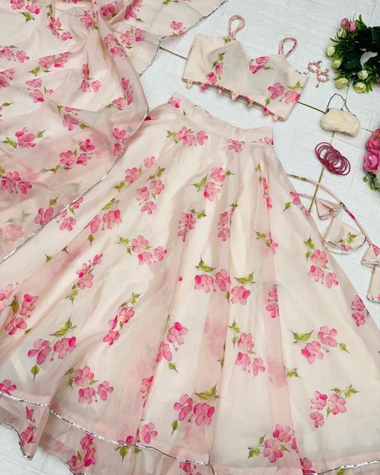 Nisha Fully Stitched Lehenga