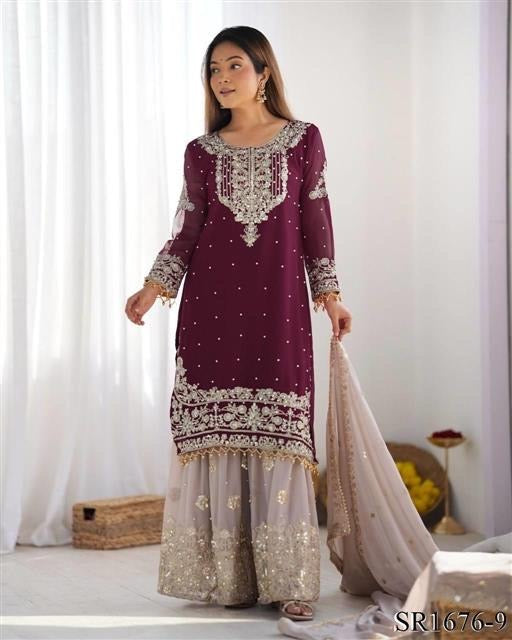 Azaan Gharara/Sharara Purple