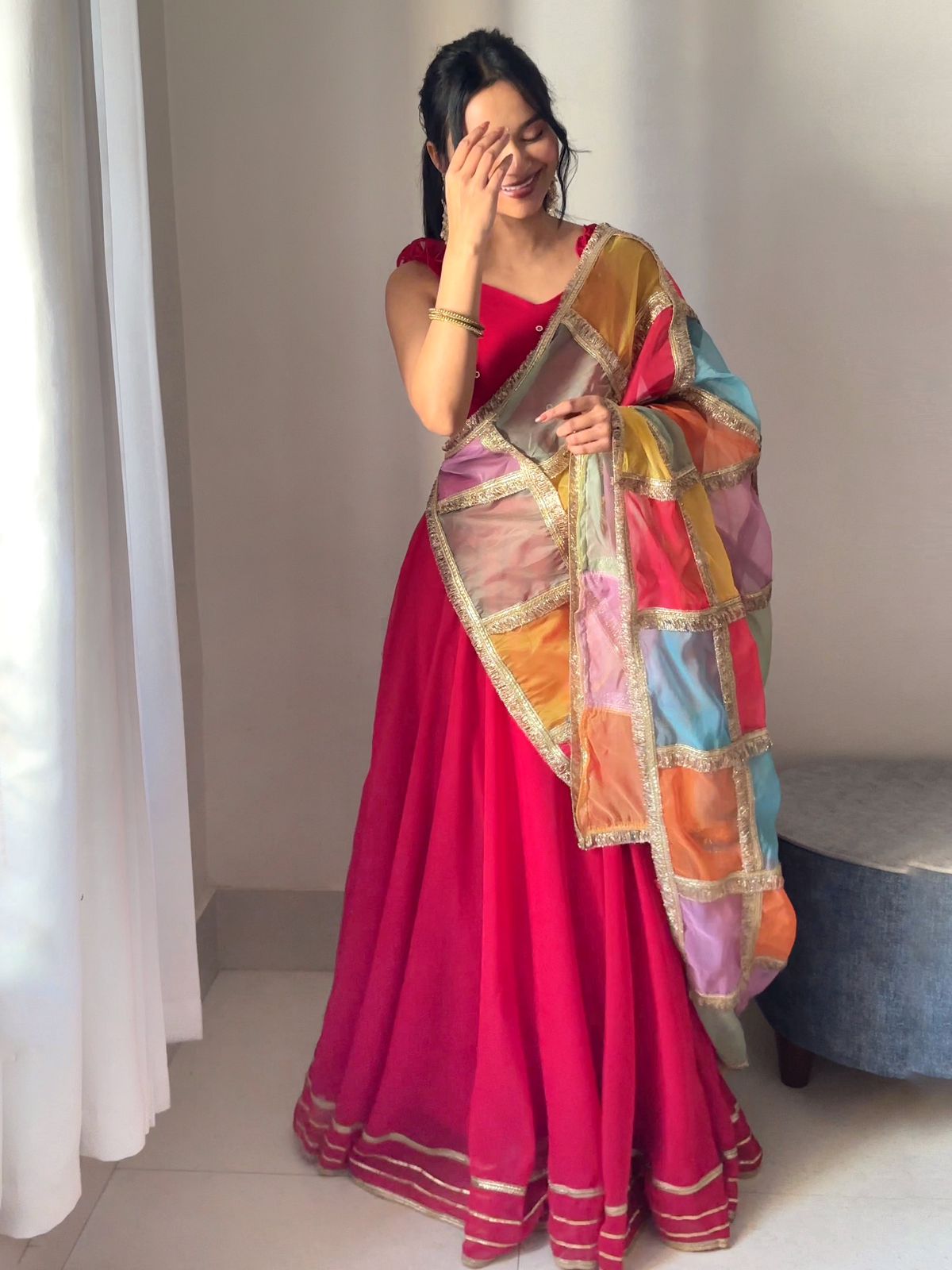 Shaida Fully Stitched Lehenga Rose