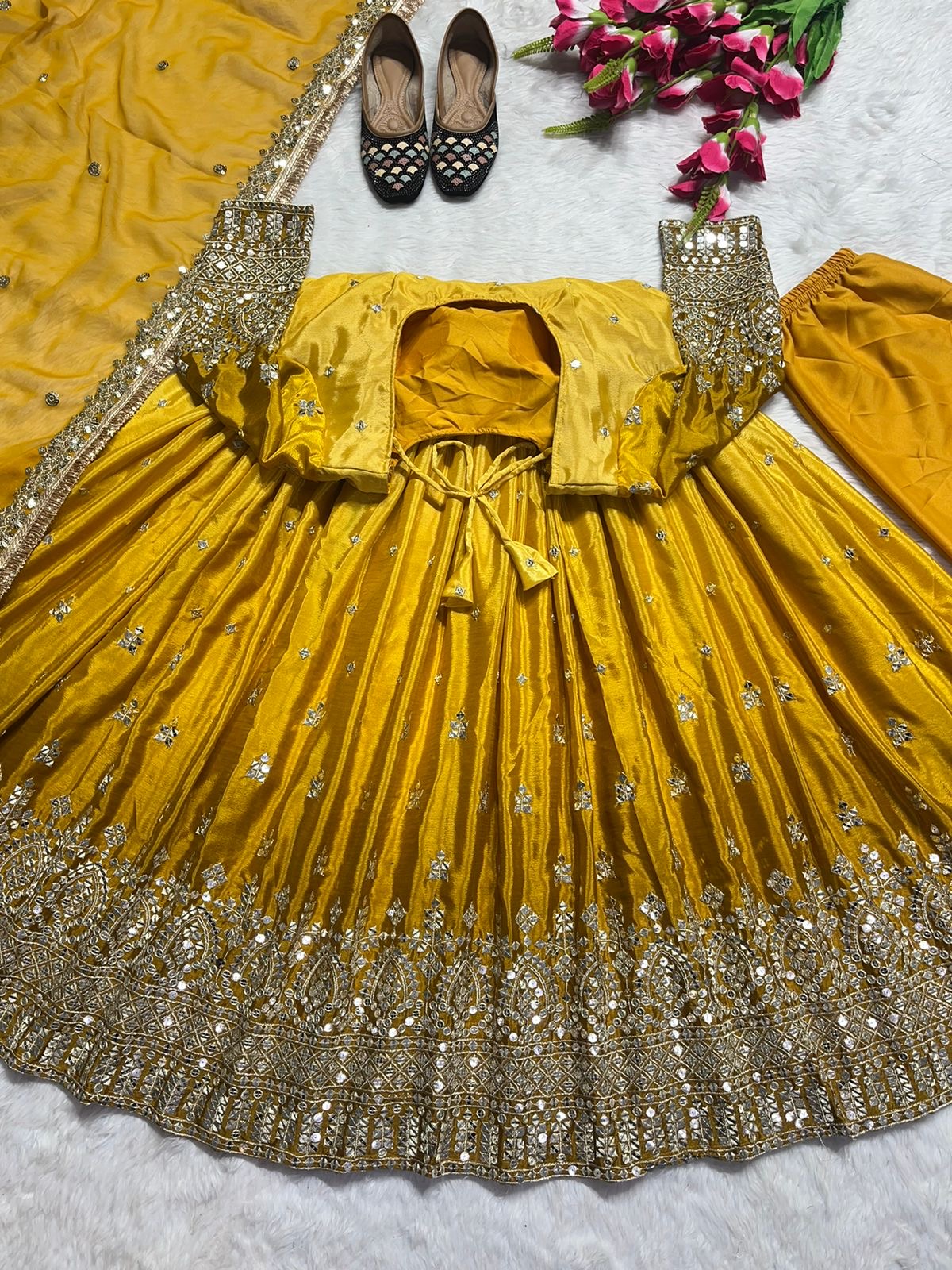 Royal Anarkali Yellow