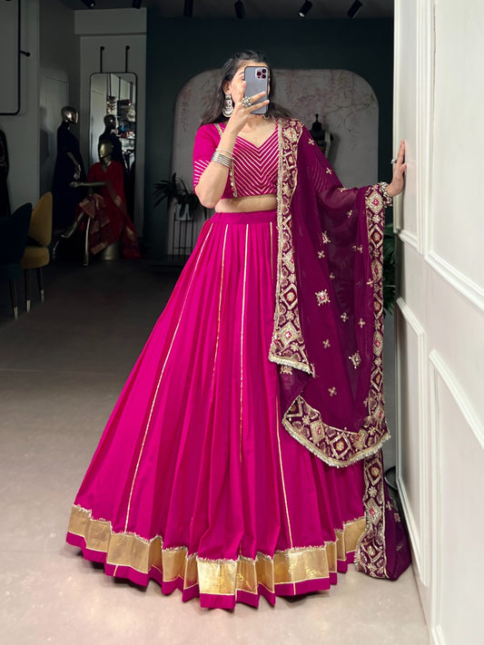 Stacey Fully Stitched Lehenga Rose