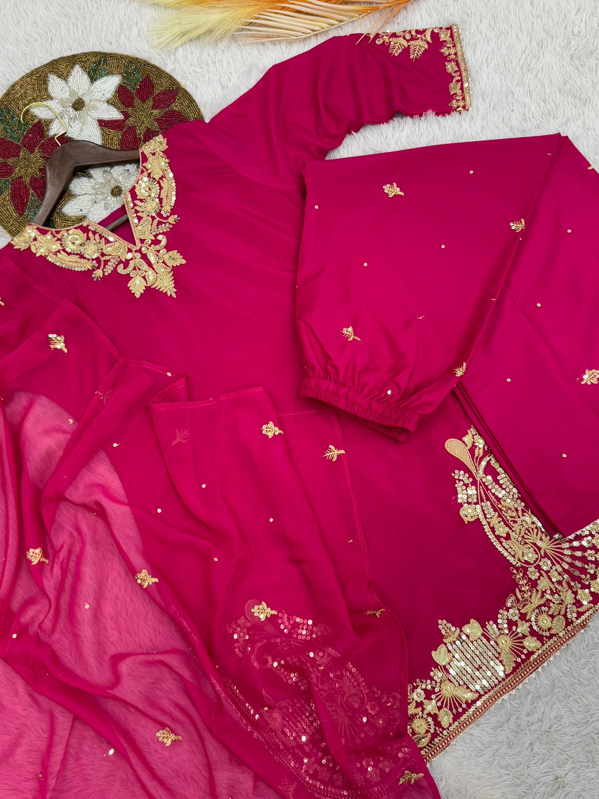 Haya Kurti Fuchsia