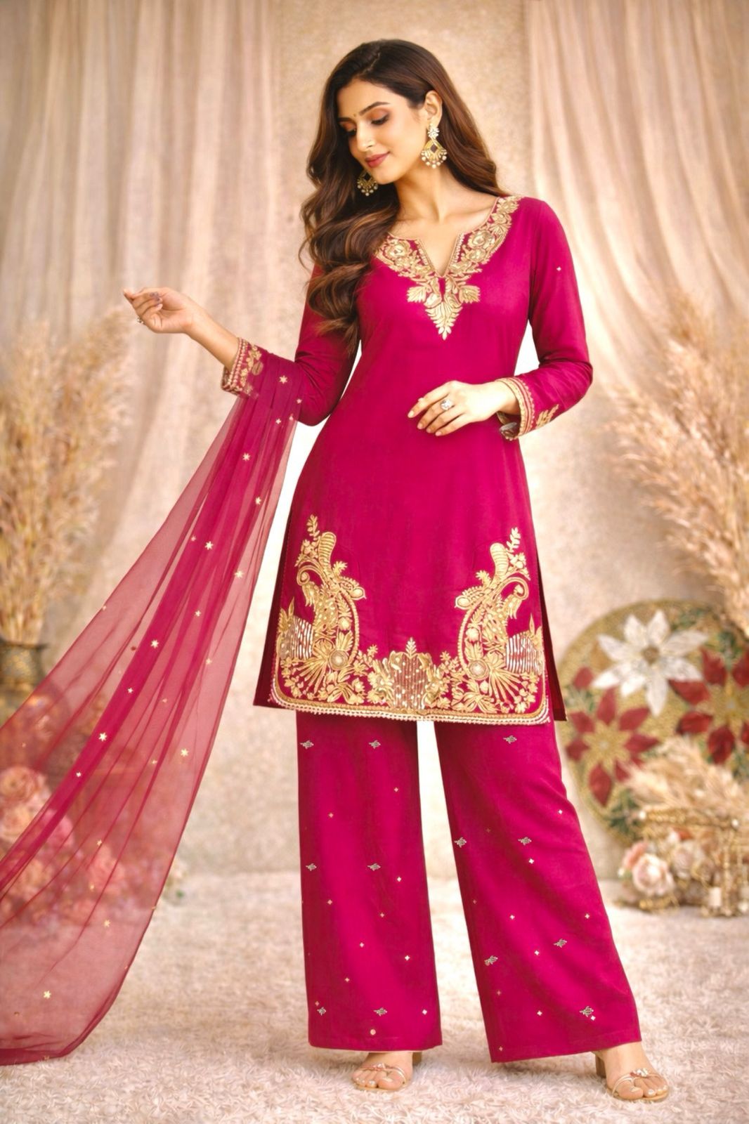 Haya Kurti Fuchsia