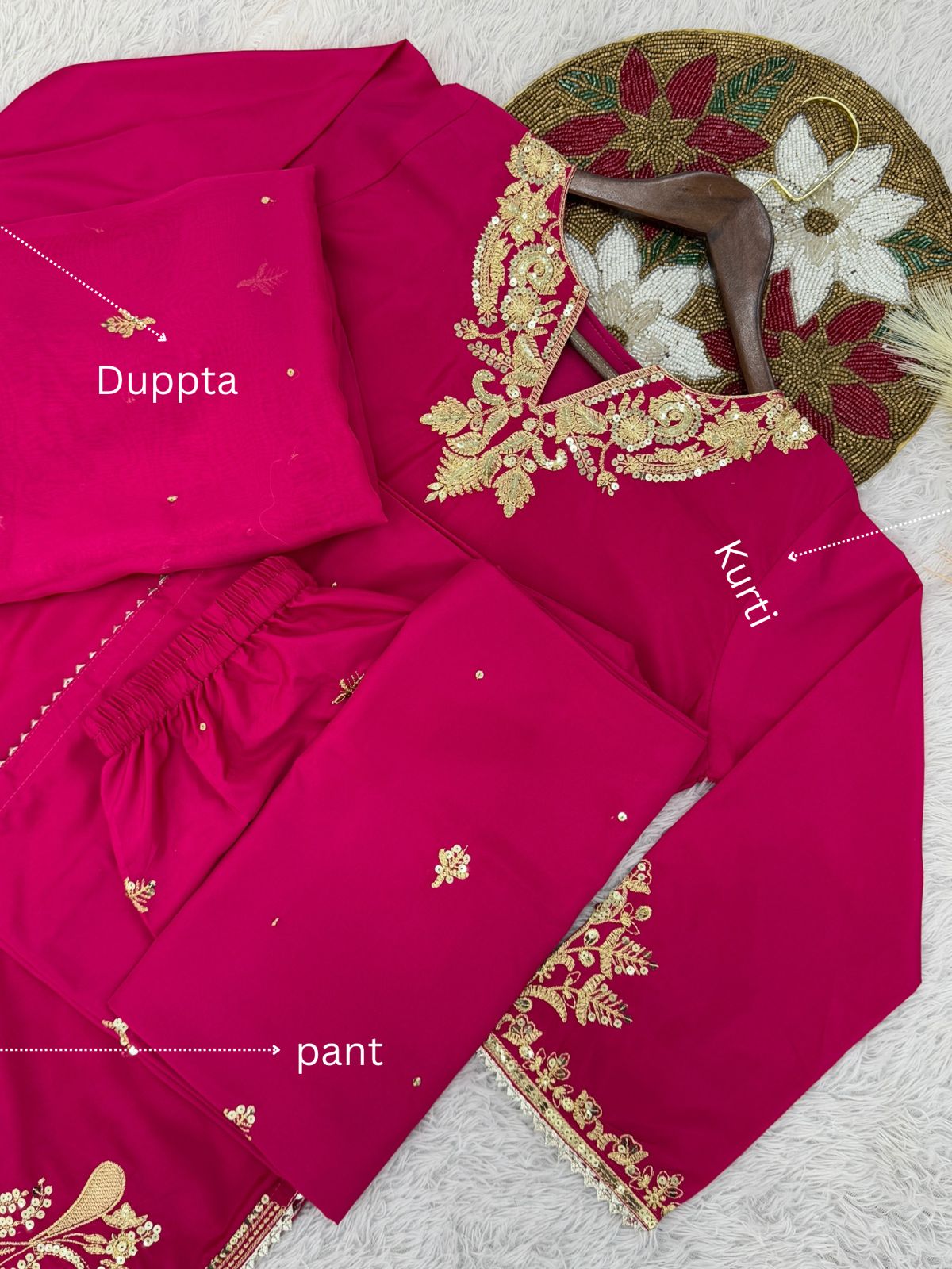 Haya Kurti Fuchsia