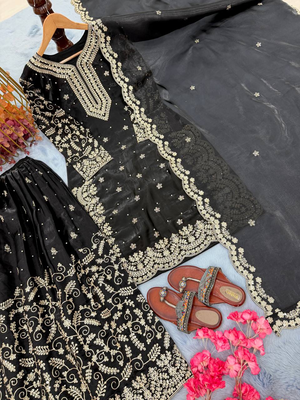 Roshni Sharara Black