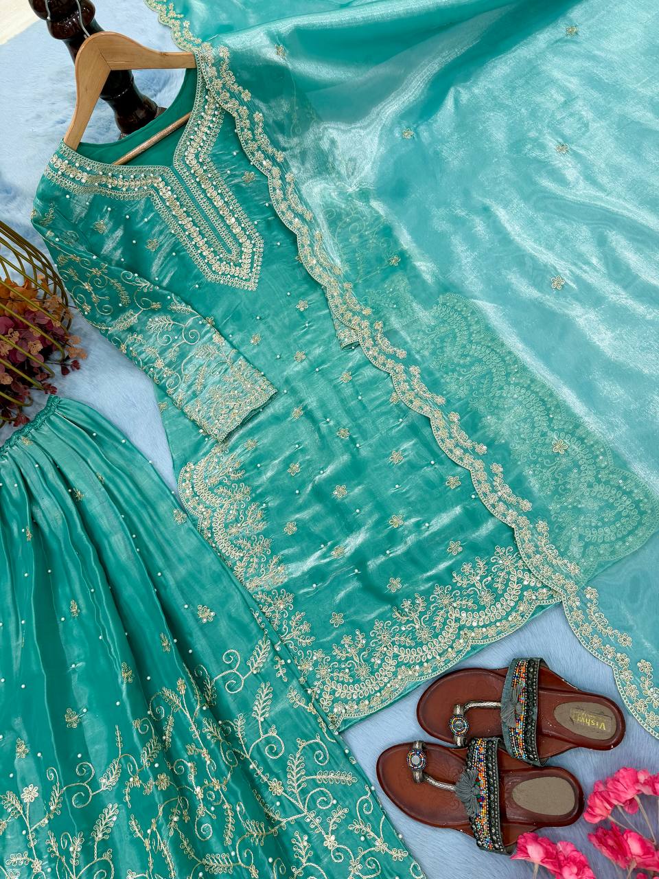 Roshni Sharara Blue