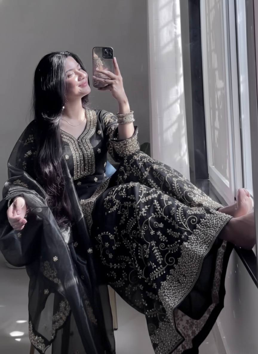 Roshni Sharara Black
