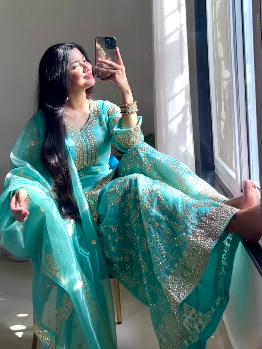 Roshni Sharara Blue