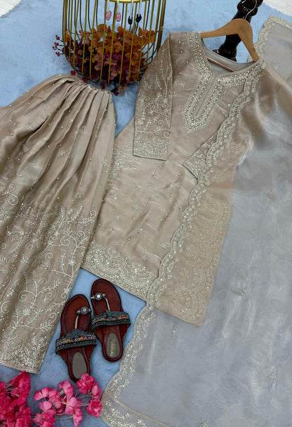Roshni Sharara Beige