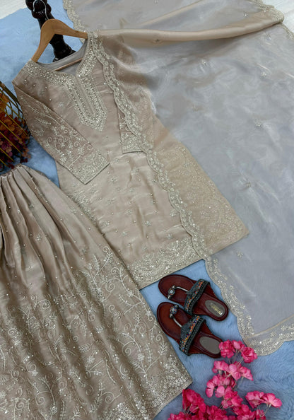 Roshni Sharara Beige