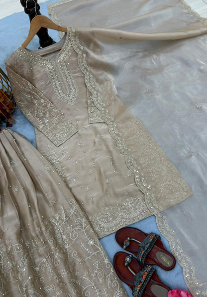 Roshni Sharara Beige