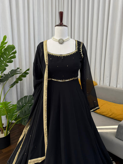 Divya Anarkali Black