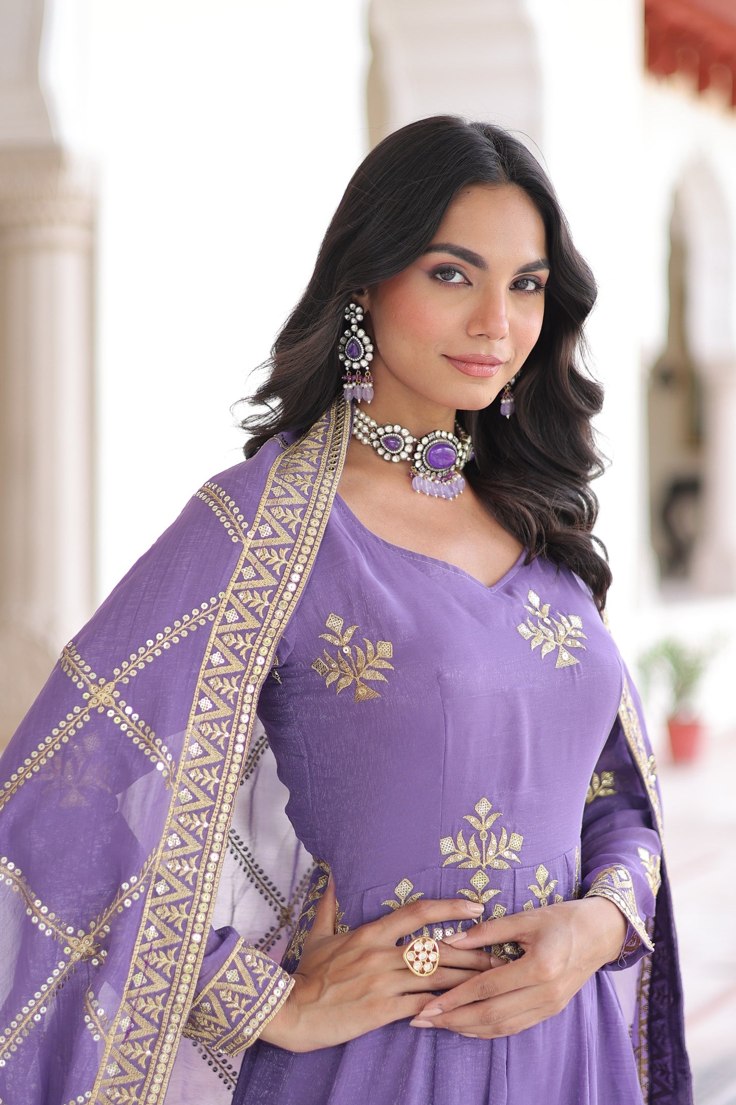 Vennila Sharara Purple