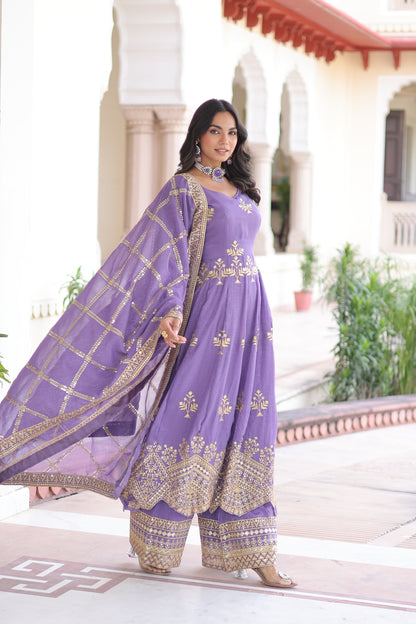 Vennila Sharara Purple